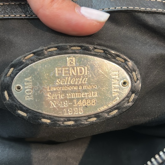 FENDI Vintage Selleria Black Spiked bag - Picture 8 of 11